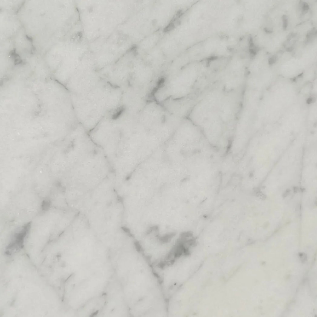 Bianco Carrara italian marble tile — Classic white with soft, feathery grey veining.