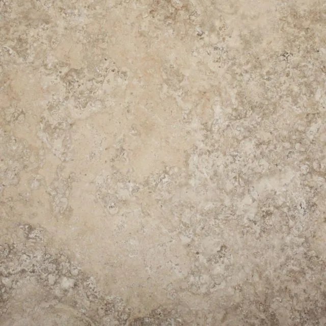 Sienna travertine tile — Beige and soft grey with a mottled, cloudy pattern.